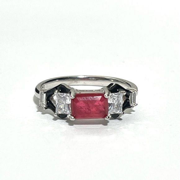 New Sterling Silver Ruby Ring - Picture 1 of 8